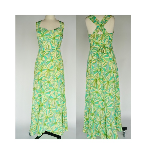 Handmade Tropical Silk Maxi Dress | Tracy Reese Vogue V1625 Pattern Size 6 - Picture 1 of 8